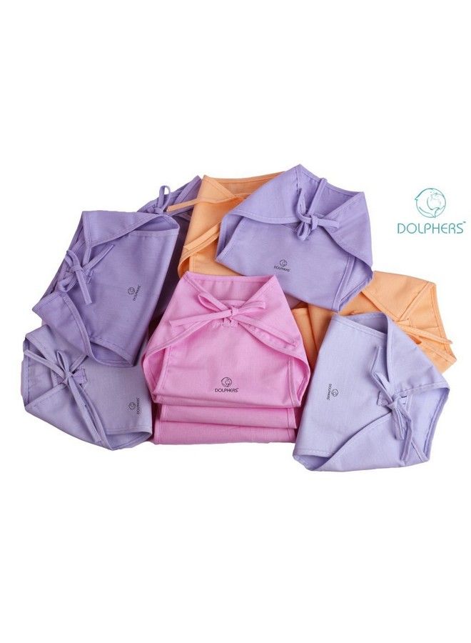 Dolphers Nappy For New Born Baby Set Of 24 Pcs;Cotton Cloth Langot For Babies0 6 Monthsdouble Layer Nappiesu Shapedwashable And Reusablepack Of 24 By Dolphers - Image 5