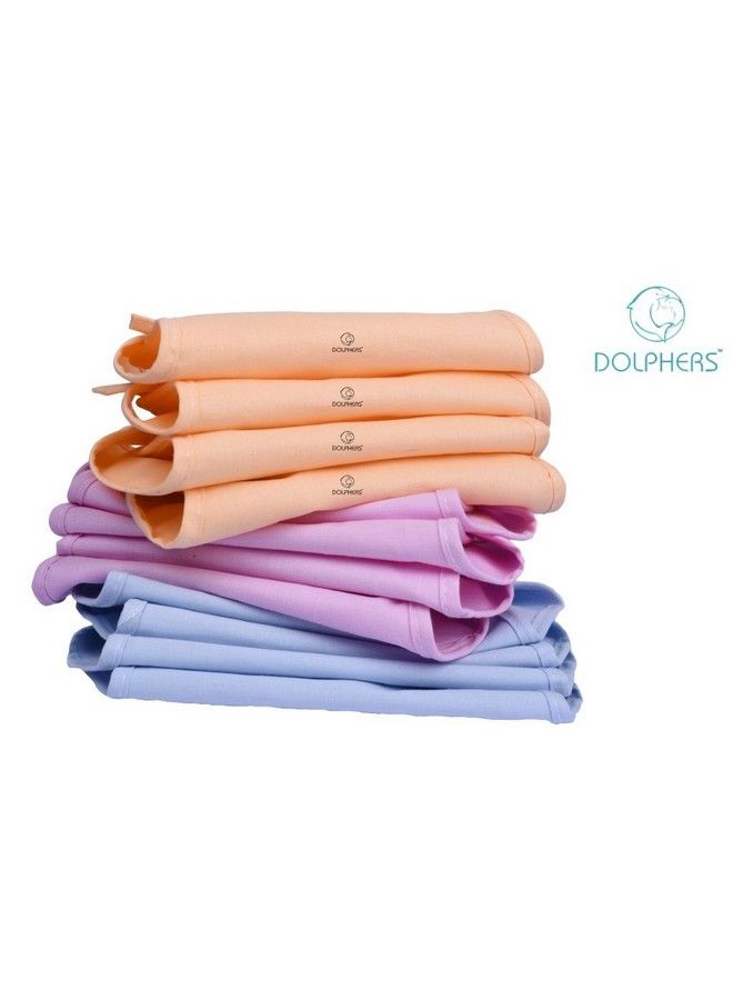 Dolphers Nappy For New Born Baby Set Of 24 Pcs;Cotton Cloth Langot For Babies0 6 Monthsdouble Layer Nappiesu Shapedwashable And Reusablepack Of 24 By Dolphers - Image 4