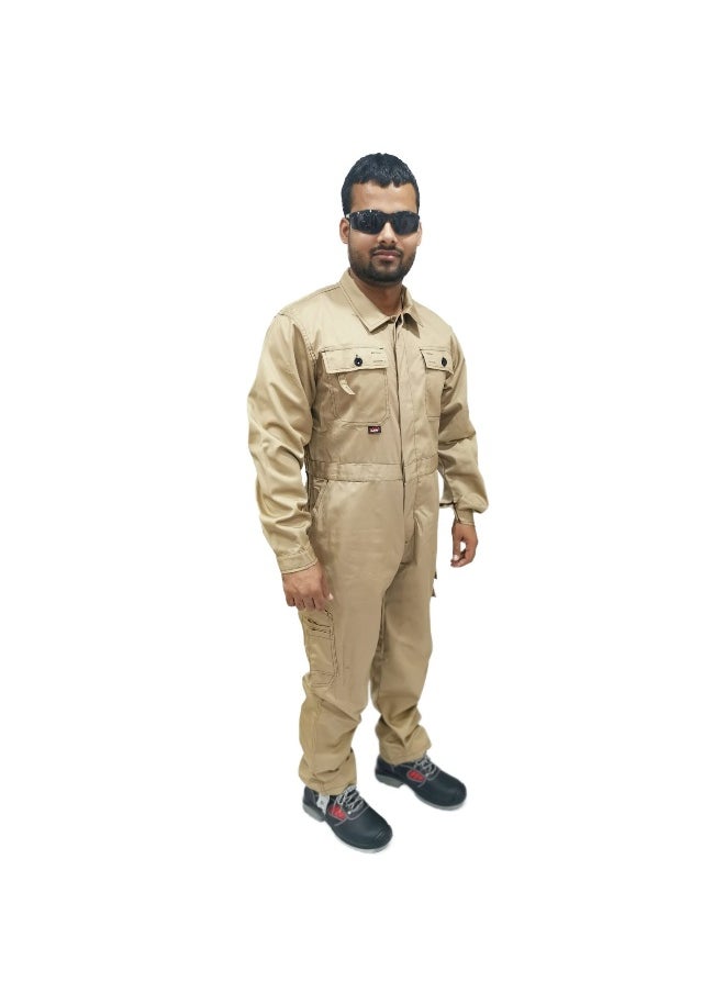 TAHA SAFETY Heavy-Duty Protective Workwear Coverall | Full-Body Industrial Safety Suit & Breathable Fabric for Construction, Manufacturing & Hazardous Environments | Khakhi | Size-M - pzsku/ZFEAAC419F9DC56242837Z/45/_/1733240152/d1913b54-1997-4c76-a67b-7ee749e7882c