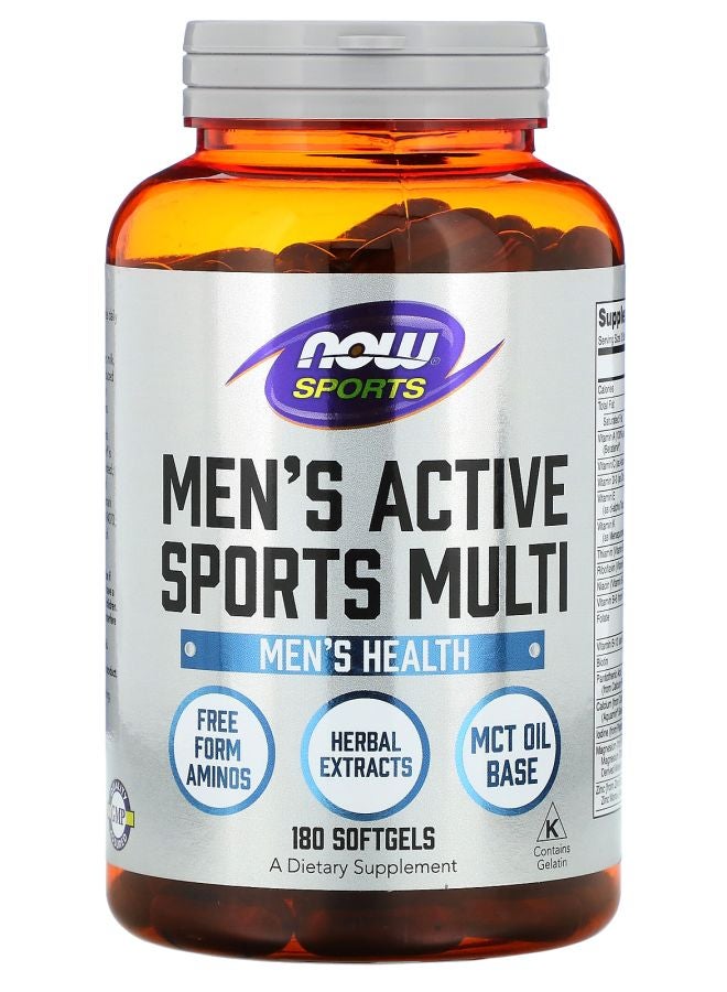 now Sports Men's Active Sports Multi 180 Softgels