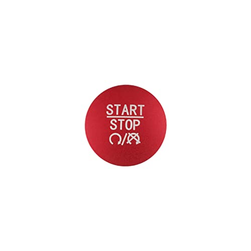 LECART Red Push Start Button Cover Sticker Fit for Dodge Charger/Challenger/Durango/Ram 1500 Car Interior Accessories Keyless Start Button Decorations Metal Decor Trim 1 Pack - Image 1