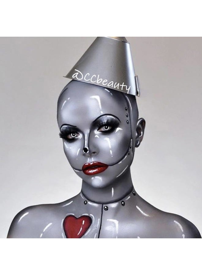 CCbeauty CCBeauty Dark Grey Face Body Paint Stick, Grease Gray FacePaint, Cream Grayscale Foundation Makeup, Waterproof Hypoallergenic for Halloween SFX Special Effects Cosplay Costume Parties  - Image 4