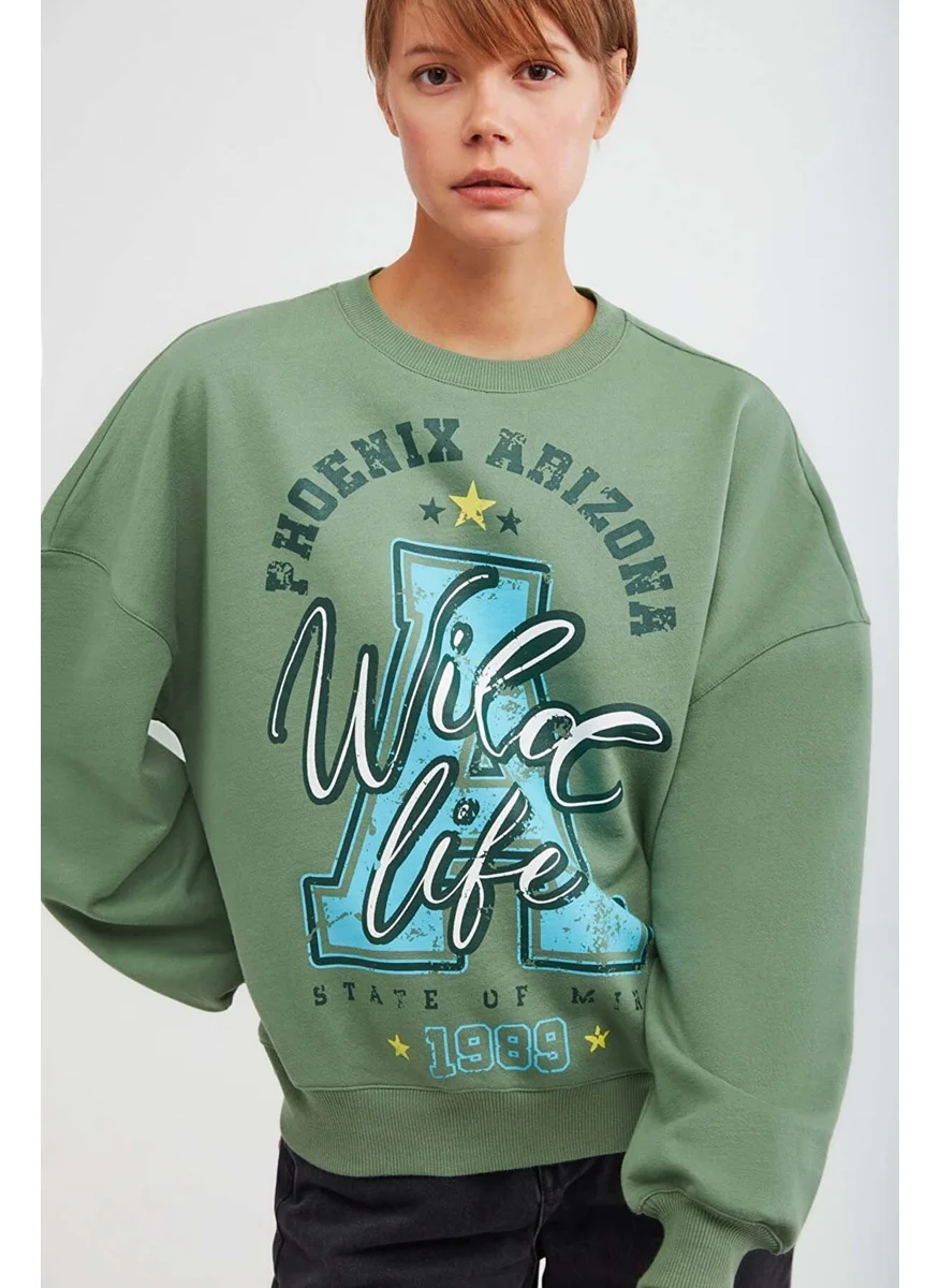 جريميلانج Maj Oversize Green Sweatshirt
