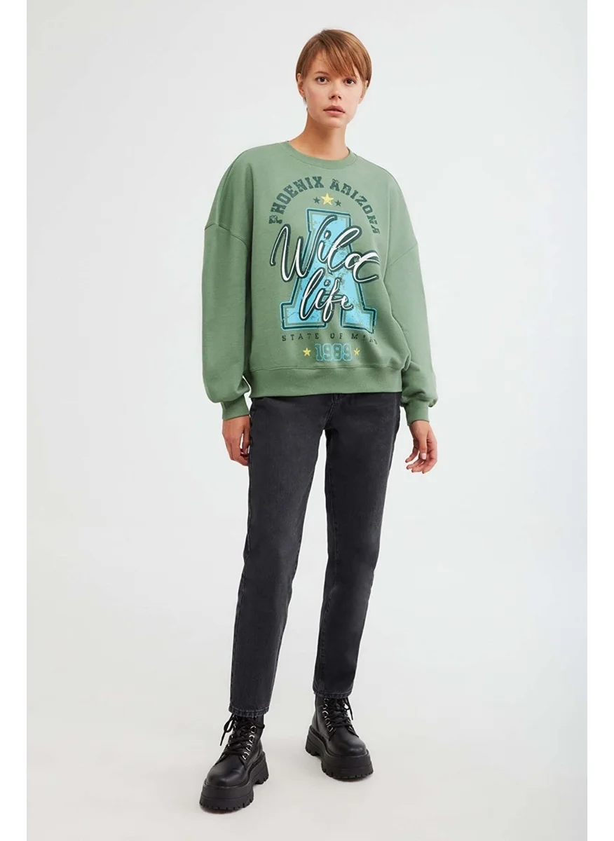 جريميلانج Maj Oversize Green Sweatshirt