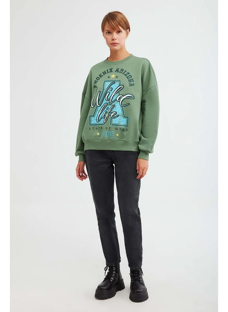 جريميلانج Maj Oversize Green Sweatshirt