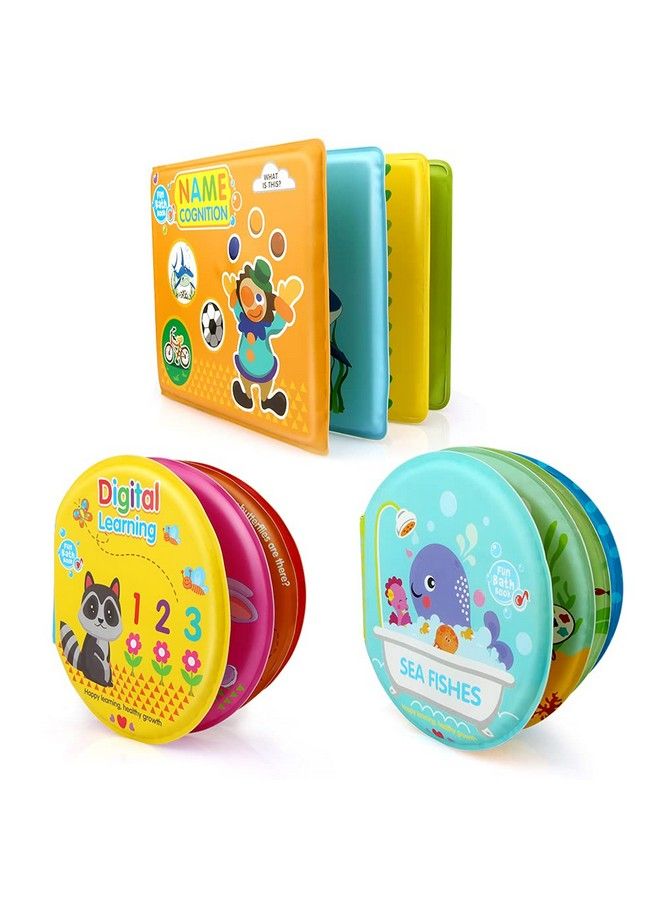 Growsland Baby Bath Toys Nontoxic Bath Books For Babies Bath Time No Mold Bathtub Toys For Toddlers 6 To 12 18 Months Soft Educational Bath Toys For 1 3 Year Old Girls Boys(Pack Of 3) - Image 2