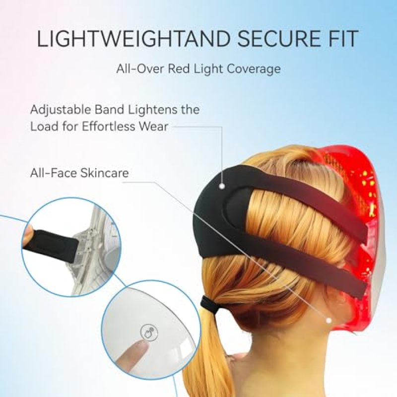 Led Face Mask 7-In-1 LED Light Therapy - Wireless Phototherapy Face Mask with 90 LED Beads for Home Skincare Routine - Image 5