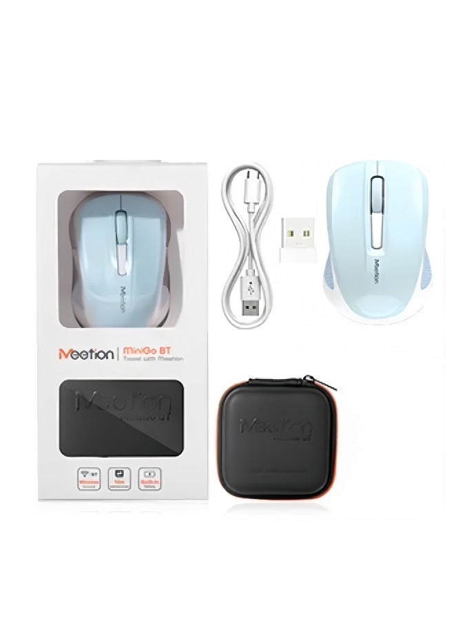 Meetion MiniGo BT MINI Wireless Mouse, 2.4G+Bluetooth USB-C Rechargeable Mouse with Portable Box for Meeting Business and Travel, Super Portable Spare Mouse for Computer Laptop SmartPhone  iPad Tablets - Image 5