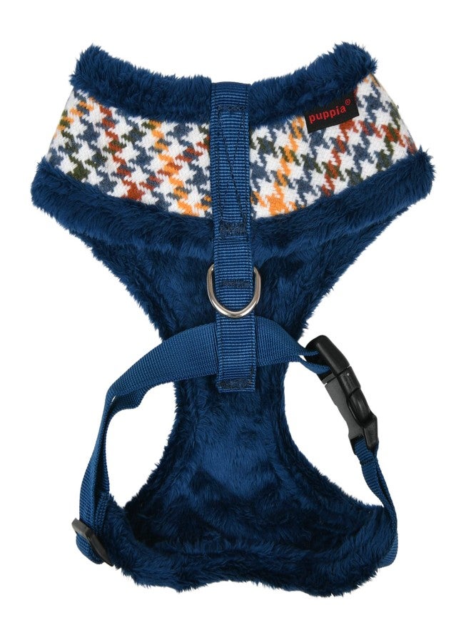 Puppia Kent Dog Harness Over-The-Head Warm Winter Houndstooth Pattern Adjustable Chest for Small and Medium Dog, Blue, X-Large - Image 2