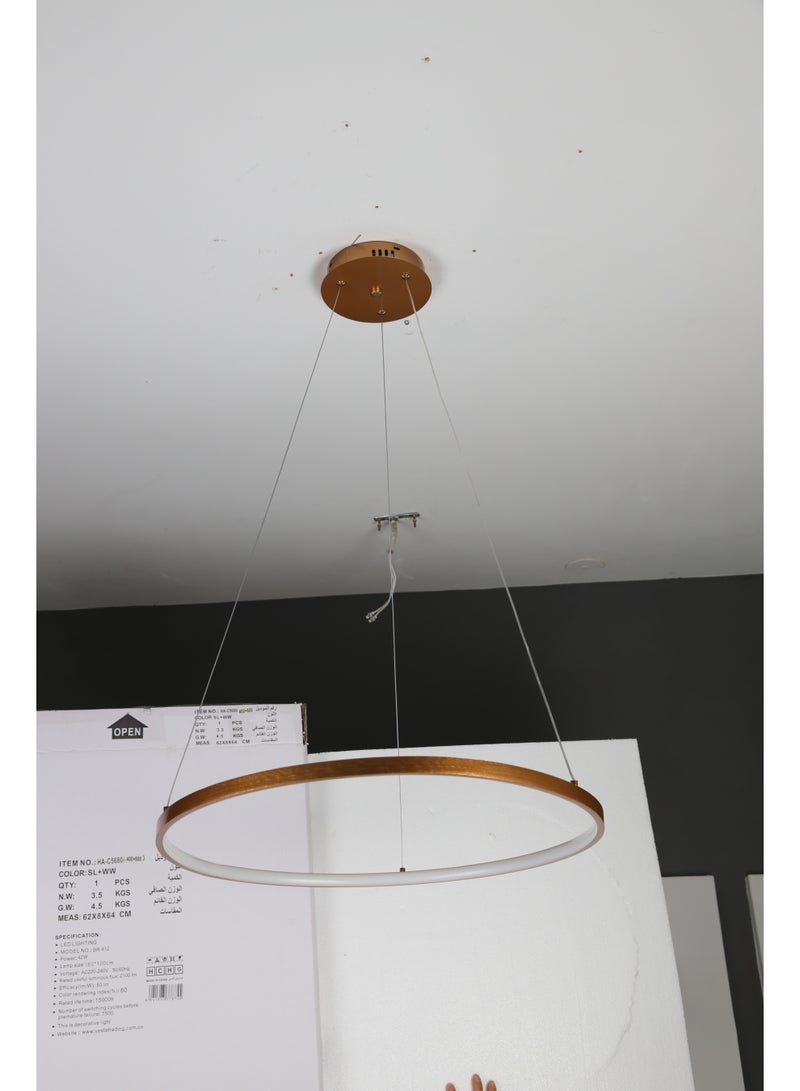 Hummer Modern golden chandelier with yellow lighting, 20 watts - Image 3