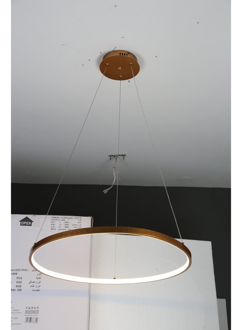 Hummer Modern golden chandelier with yellow lighting, 20 watts - Image 2