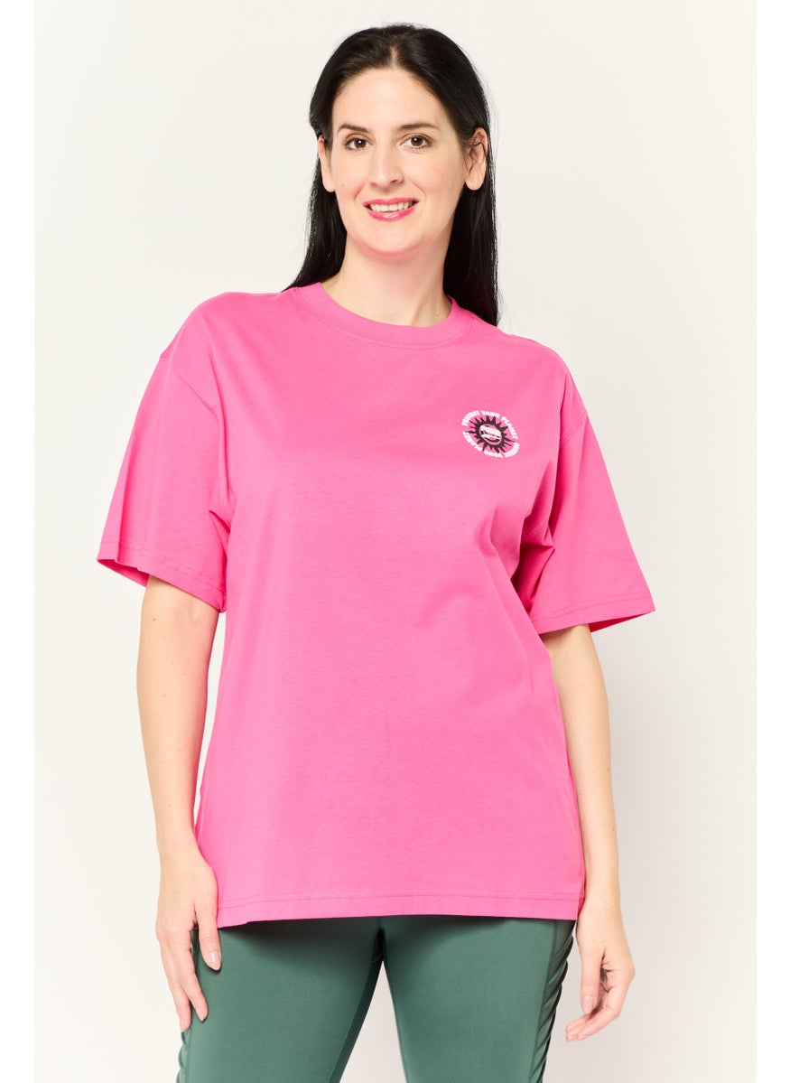 PUMA Women Sportswear Fit Short Sleeve Outdoor Top, Pink  - Image 1