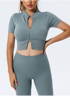 ovitio Women's Olive Green Short Sleeve Sports Suit - Two Pieces  - Image 3