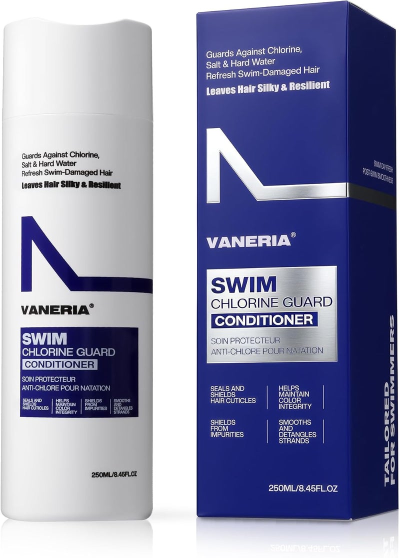 VANERIA Swim Conditioner for Swimmers  Moisturizing After Swim Hair Conditioner  Helps Protect Hair from Chlorine Hard Water & Salt Water  Softens Detangles & Restores Shine - Image 1