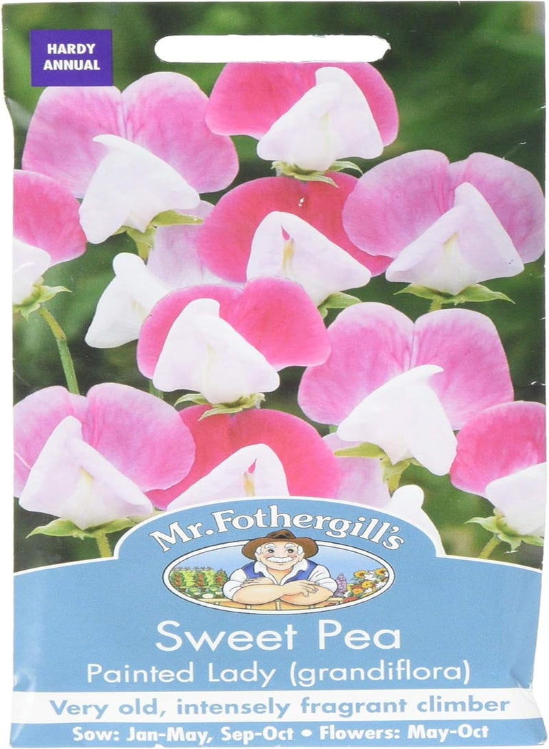 GGOOT 21510 Flower Seeds, Sweet Pea Painted Lady (grandiflora), Pink - Image 1