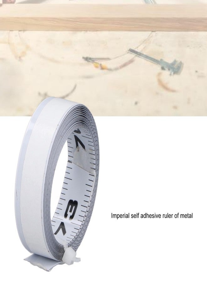 Fockety Steel Self Adhesive Tape Measure, 72in Imperial Left to Right Workbench Ruler Measuring Tape, 0.49in Width Metal Measure Tape for Woodworking, Table Saw, Drafting Table - Image 5