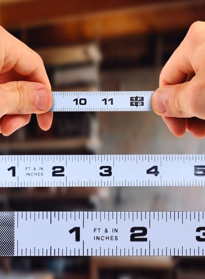 Fockety Steel Self Adhesive Tape Measure, 72in Imperial Left to Right Workbench Ruler Measuring Tape, 0.49in Width Metal Measure Tape for Woodworking, Table Saw, Drafting Table - Image 2