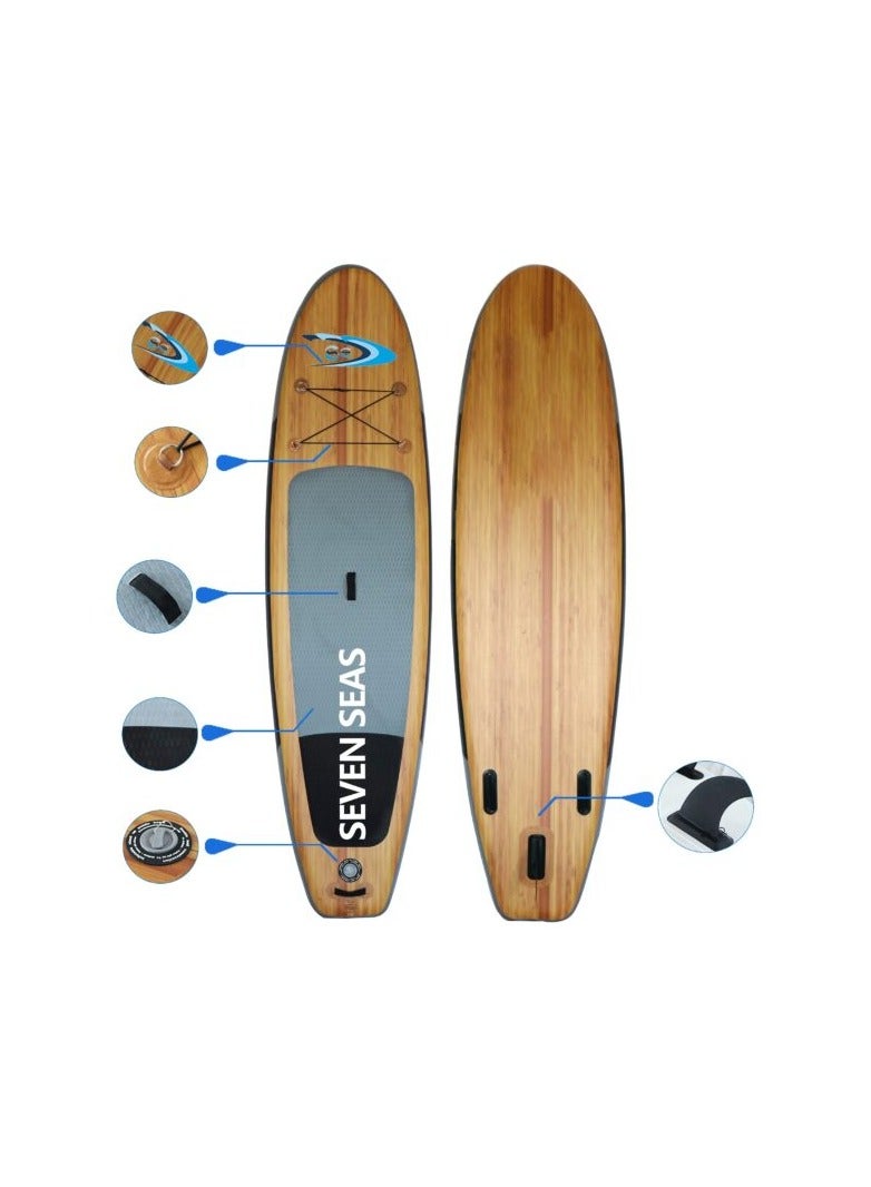 SS WATER SPORTS 2024 Wooden Stand Up Paddle Board 10.6Ft X 32In X 6Inch  - Image 2