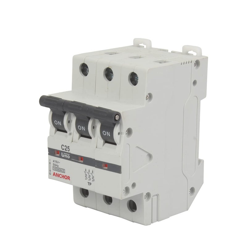 Anchor by Panasonic 98029 UNO Series 25 Ampere TP C Curve MCBWhite Pack of 2 - Image 4