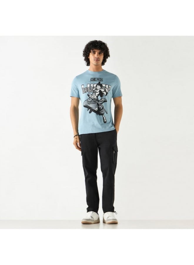 SP Characters One Piece Graphic Print T-shirt with Crew Neck and Short Sleeves  - Image 4