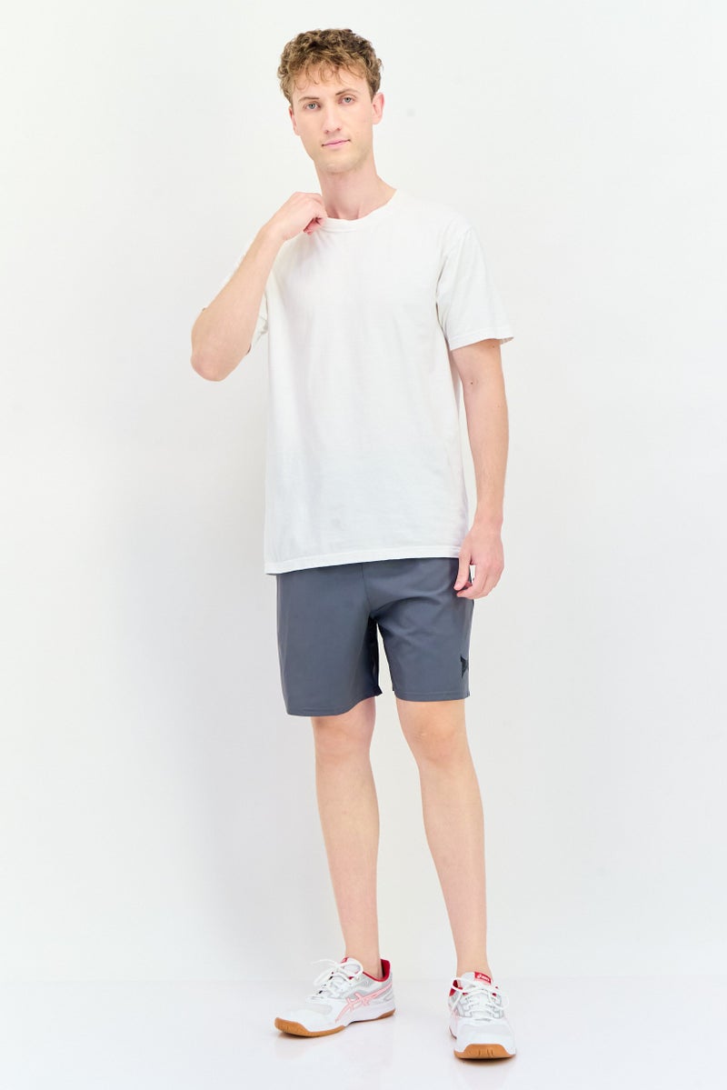 TapouT Men Sportswear Fit Brand Logo Training Shorts, Steel Grey - Image 4