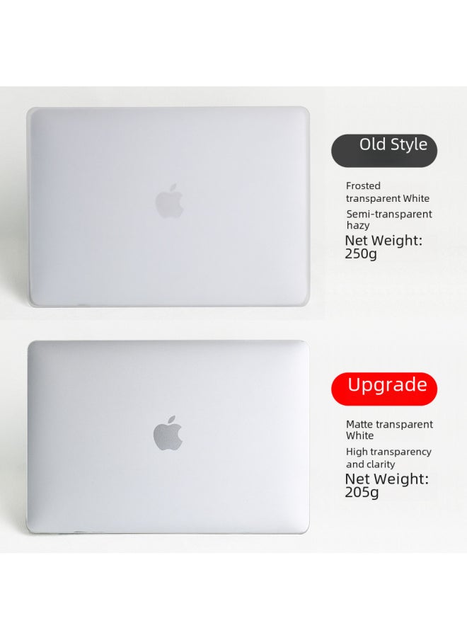 Generic - For M4 Apple Notebook Protective Case Macbookairpro13 Ultra-thin Mac Case M2 Computer Protective Case-Color:Fog Shell-White Radiance-Applicable Model:(Hollow) 2020 Air13(A2179/A2337) - Image 1