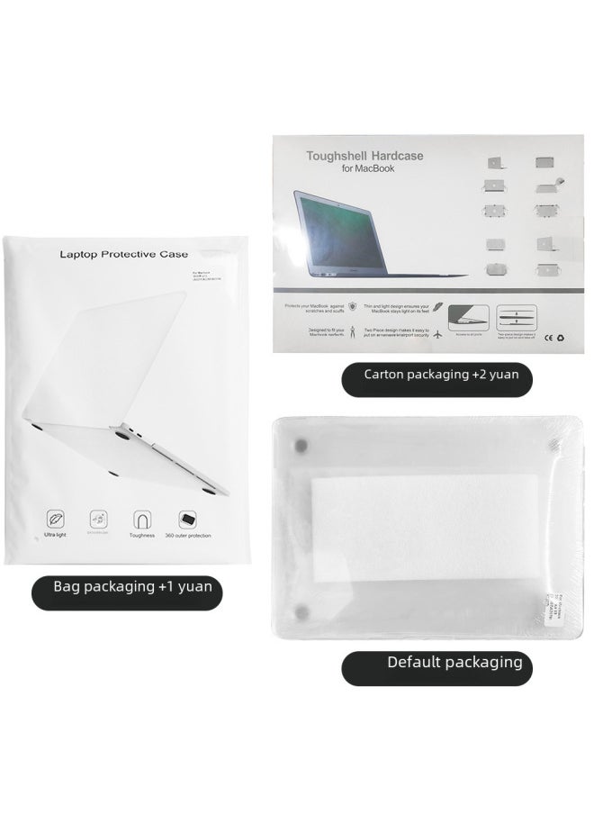 Generic - For M4 Apple Notebook Protective Case Macbookairpro13 Ultra-thin Mac Case M2 Computer Protective Case-Color:Fog Shell-White Radiance-Applicable Model:(Hollow) 2020 Air13(A2179/A2337) - Image 1
