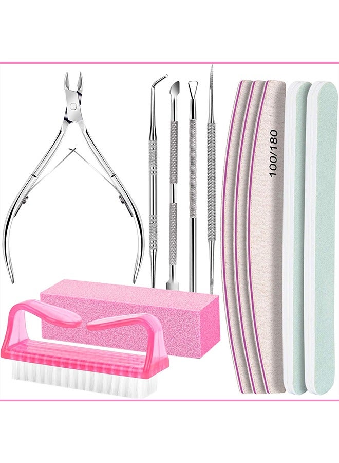General Pedicure Kit Hand Foot Manicure Care Set，Nail Files 100/180, Nail Buffer Block, Cuticle Nippers, Cuticle Pusher, Cuticle Trimmer, Nail Lifter for Ingrown Toenails, Nail Tools, Nail Kit, Pedicure and M  - Image 3