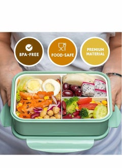 Excefore Bento Boxes for Adults 1400 ML Bento Lunch Box For Kids Childrens With Spoon & Fork - Durable, Leak-Proof for On-the-Go Meal, BPA-Free, and Food-Safe Materials  - Image 3
