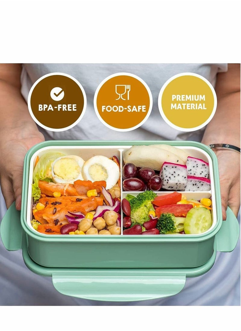 Excefore - Bento Boxes for Adults 1400 ML Bento Lunch Box For Kids Childrens With Spoon & Fork - Durable, Leak-Proof for On-the-Go Meal, BPA-Free, and Food-Safe Materials - Image 1