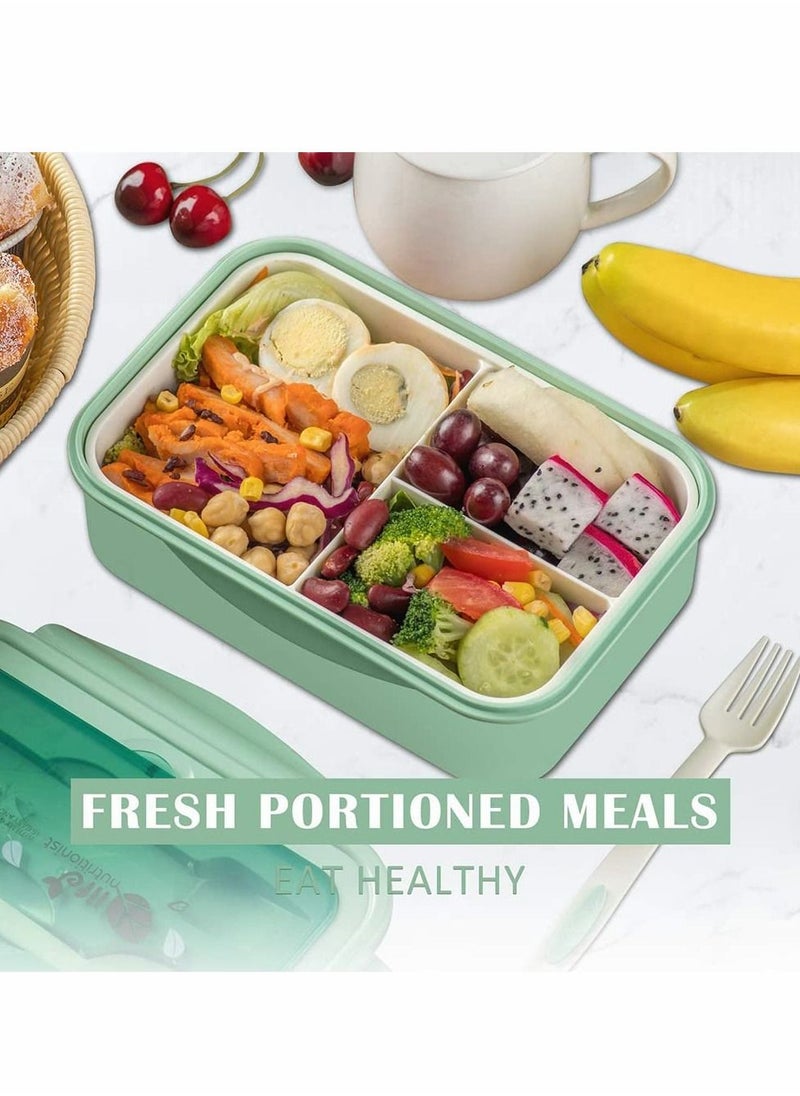 Excefore - Bento Boxes for Adults 1400 ML Bento Lunch Box For Kids Childrens With Spoon & Fork - Durable, Leak-Proof for On-the-Go Meal, BPA-Free, and Food-Safe Materials - Image 1