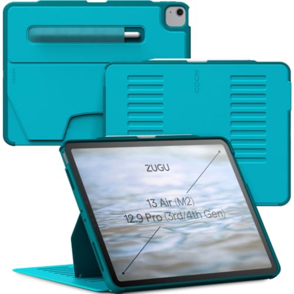 Slim Protective Case for iPad Air 13-inch M4, 2026 M3, 2025 M2, 2024 and iPad Pro 12.9-inch (4th Gen 3rd Gen) Wireless Apple Pencil Charging Support Multiple Viewing Angles with Sleep/Wake Function Aq
