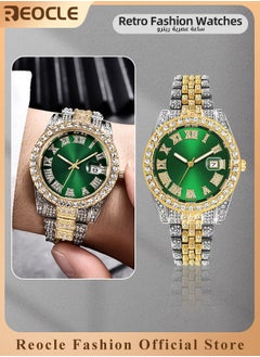 New Women's Watch Full Diamond Roman Scale Calendar Fashionable Women's Watch Quartz Watch