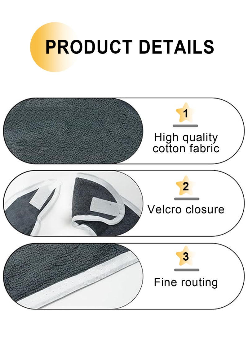 HomarKet 2 Pcs Adult Bib,Reusable Elderly Bib with Adjustable Strap for Eating,Washable Dining Bibs for Elderly,Clothing Protector for Elderly Senior Citizens Men Women - Image 3