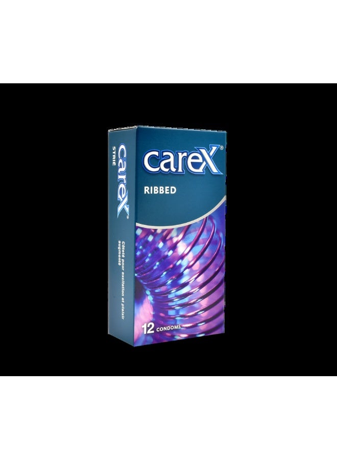 careX واقيات ذكرية مضلعة | لمزيد من الإحساس والمتعة | 12 قطعة - Image 2