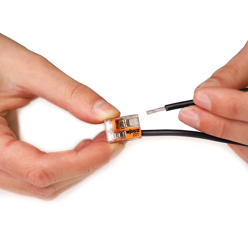 WAGO 221-412/VE00-2500 221 Series 2 Conductor AWG 24 – 12 Transparent Body Connector w/Levers - 50 Item(s), Clamp - Image 5