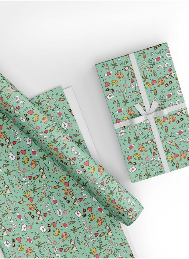 Share the Love Love, Arabic Theme Wrapping Paper  - Image 1