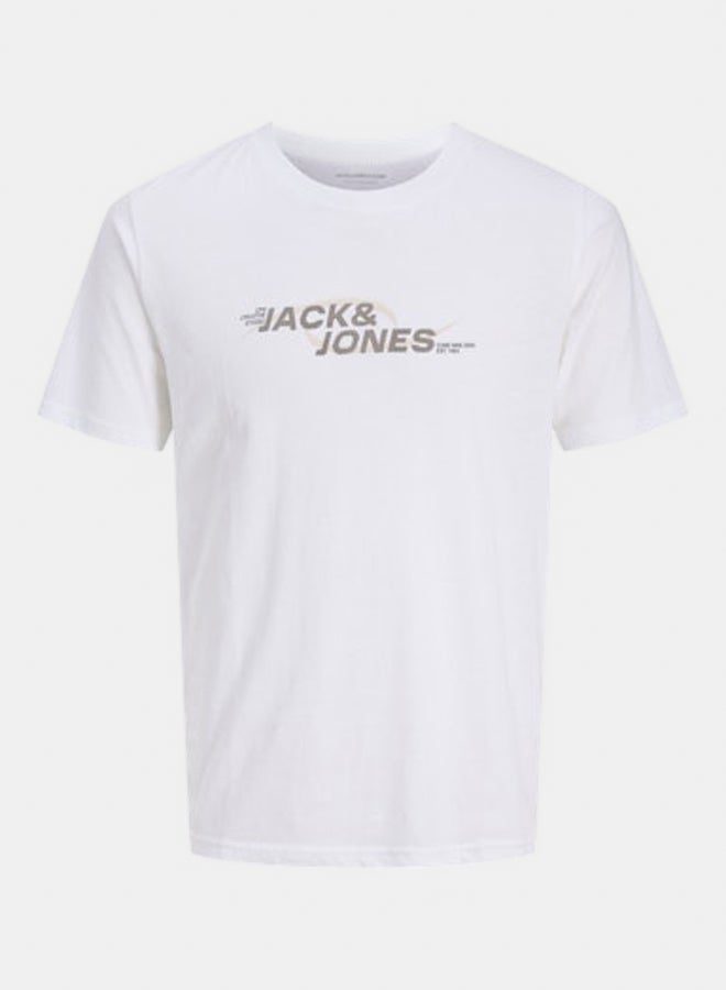 JACK & JONES JACK & JONES Mens Tarmac Print Tee Crew Neck 