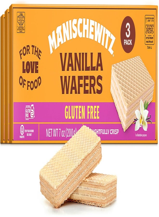MANISCHEWITZ Manishewitz Gluten Free Vanilla Wafers, 7oz (3 Pack) Crispy Wafer with Creamy Vanilla Filling | Dairy Free | Non GMO | Kosher (including Passover) - Image 1