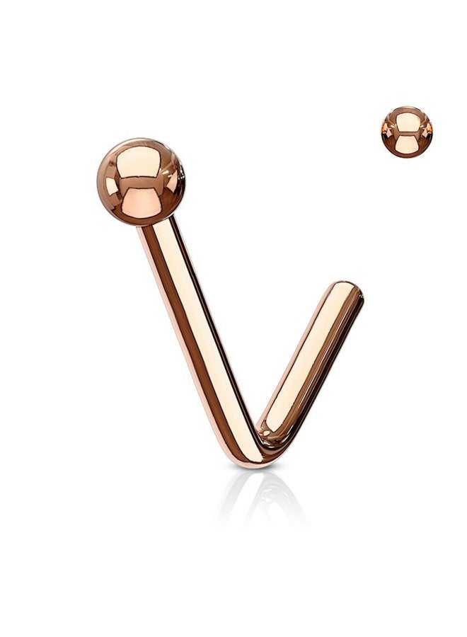 Fifth Cue Ball End 316L Surgical Steel L Bend Stud Nose Ring - Image 4
