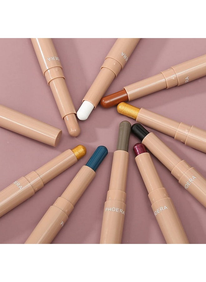 White Eye Shadow Stick,Matte Creamy Pencil Crayon,Highlighter Eyeshadow Stick,Milk Eye Brightener,Soft Smooth Highly Pigmented Stick,Opals