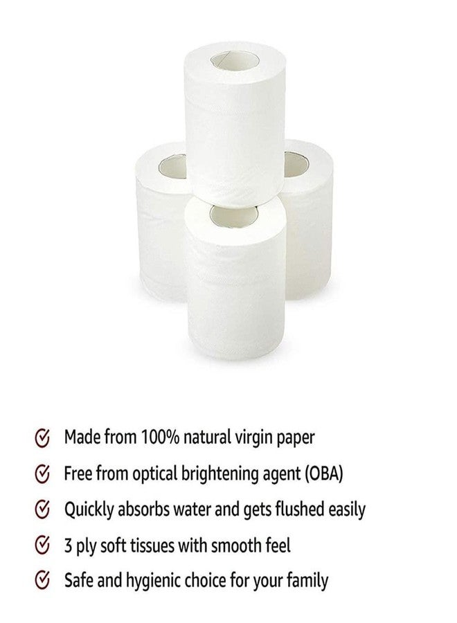 Tandem So Soft 4 Ply Toilet Paper/Toilet Roll/Tissue Roll - 11 x 10 cm - 160 Pulls Per Roll - Pack of 4 Rolls (White Color) - Image 2