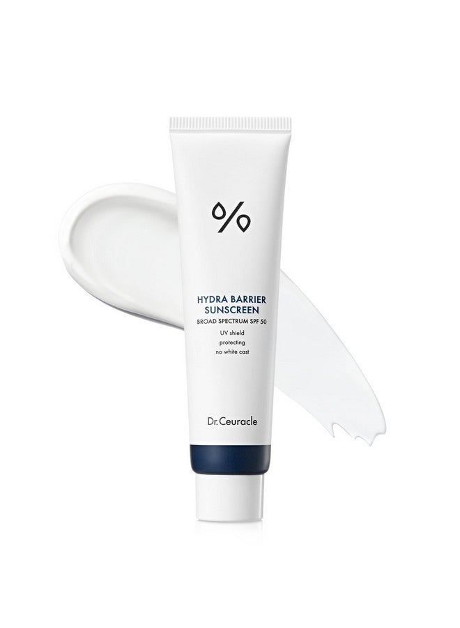 leegeehaam Dr.Ceuracle by leegeehaam Hydra Barrier Facial Sunscreen SPF 50 (50ml / 1.69 fl. oz.) - UV Daily Korean Sunscreen with Zinc Oxide and Hyaluronic Acid, No White Cast - Image 1