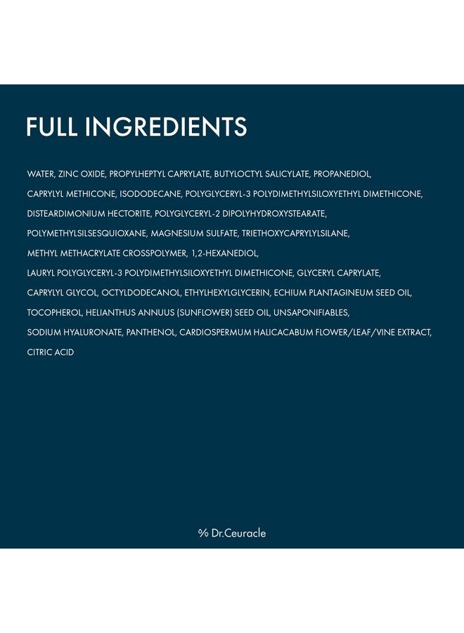 leegeehaam Dr.Ceuracle by leegeehaam Hydra Barrier Facial Sunscreen SPF 50 (50ml / 1.69 fl. oz.) - UV Daily Korean Sunscreen with Zinc Oxide and Hyaluronic Acid, No White Cast - Image 4