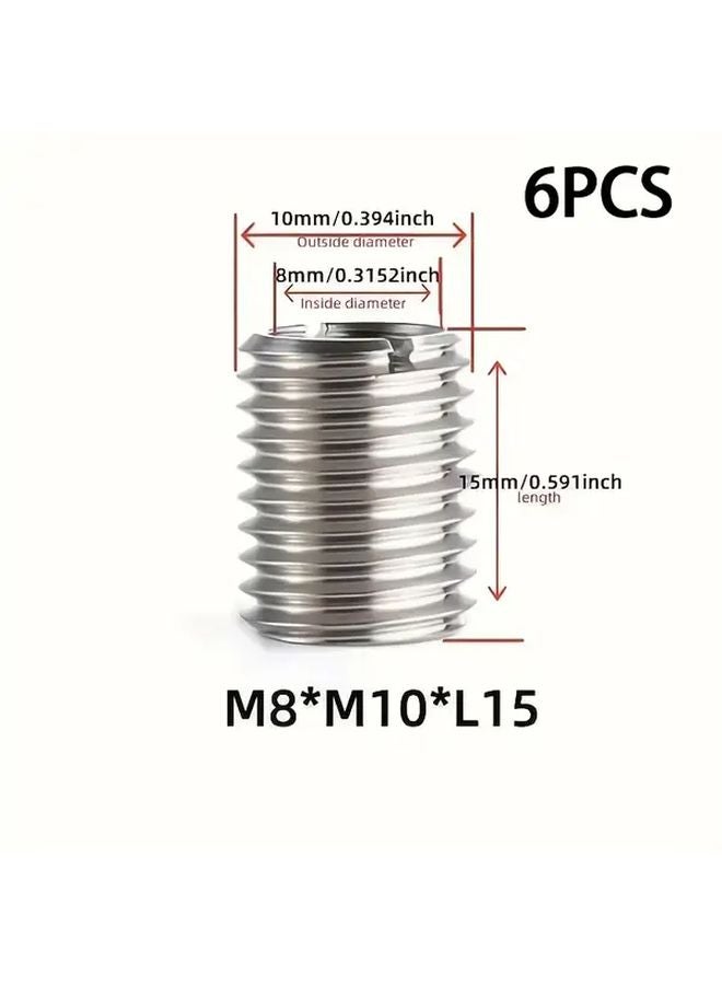 M8 M10 L15 6pcs Self Tapping Screw Insert Hammer In Thread For Car Machine - Image 1