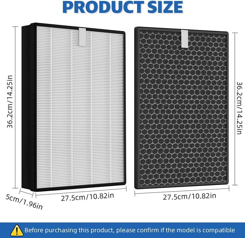 HASTHIP ® 2Pcs Air Purifiers Filter for Philips FY2420 FY2422 2000 Series AC2887, AC2882, AC2889 Activated Carbon Hepa Filter for Home Replacement Filters for Air Purifiers, Life Upto 8500 Hours - Image 3