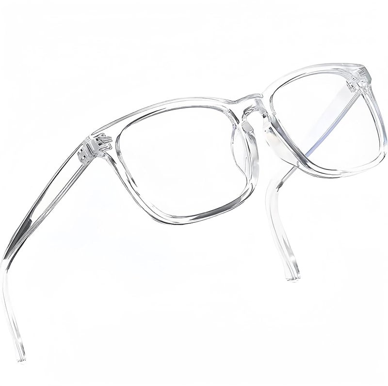 Sewbee ® Blue Light Blocking Glasses Gaming Filter Transparent Square Eyeglasses for Eye Protection Men Women, Computer/Tablet/Laptop/Mobile/TV, Anti-blue & Anti eyestrain - Image 1