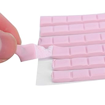 Junluck Removable Adhesive Manicure Art Clay Nail Clay NonToxic Strong Ductility NonStick Pink - Image 5