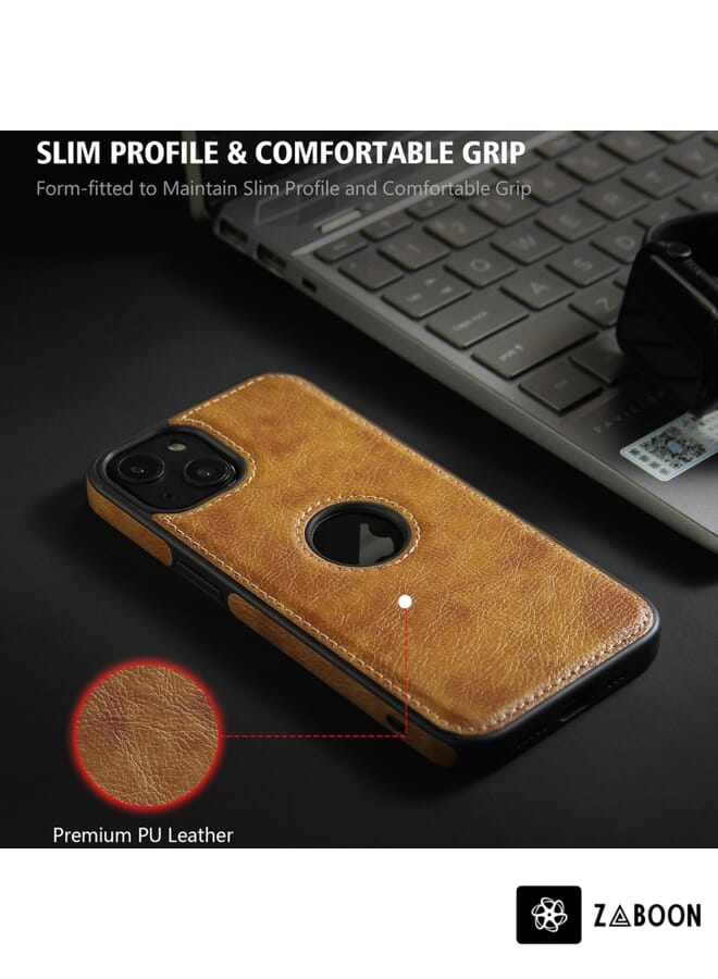 Zaboon غطاء حماية لجهاز آيفون 14 بلس بتصميم جلد مزخرف - Image 5