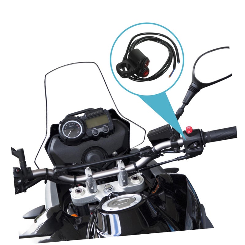 Motorcycle Handlebar Switch with Light Button Anodized Sandblasted Surface Easy Installation Headlight Spotlight Modification - Image 4